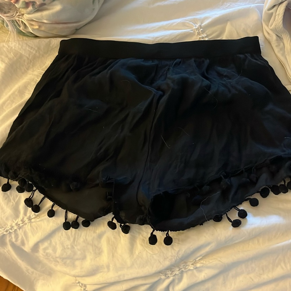cover up shorts black size small
